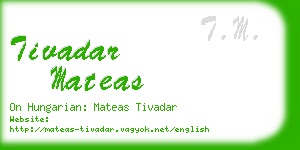 tivadar mateas business card